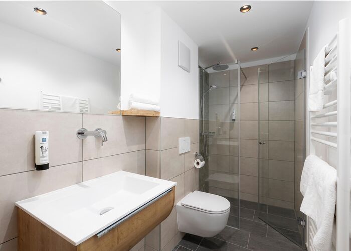 Badezimmer Bergresort Berwanger Hof