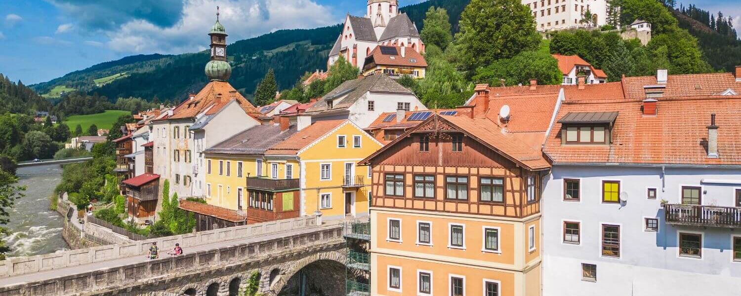 View of Murau and the Mur