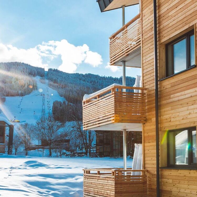 Ferienwohnung mit Blick auf die Kreischberger Skipiste