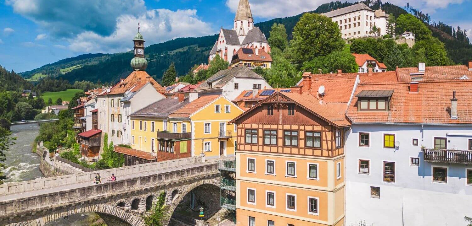 Blick auf Murau und die Mur