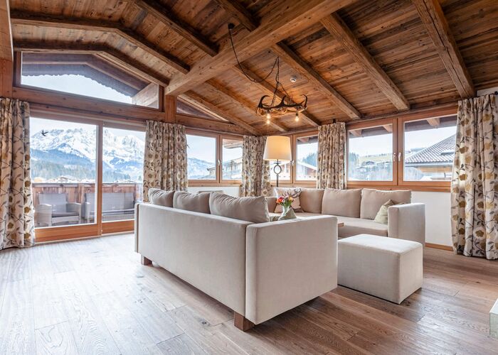 Wohnbereich Penthouse Wilder Kaiser - Dorfresort Kitzbühel