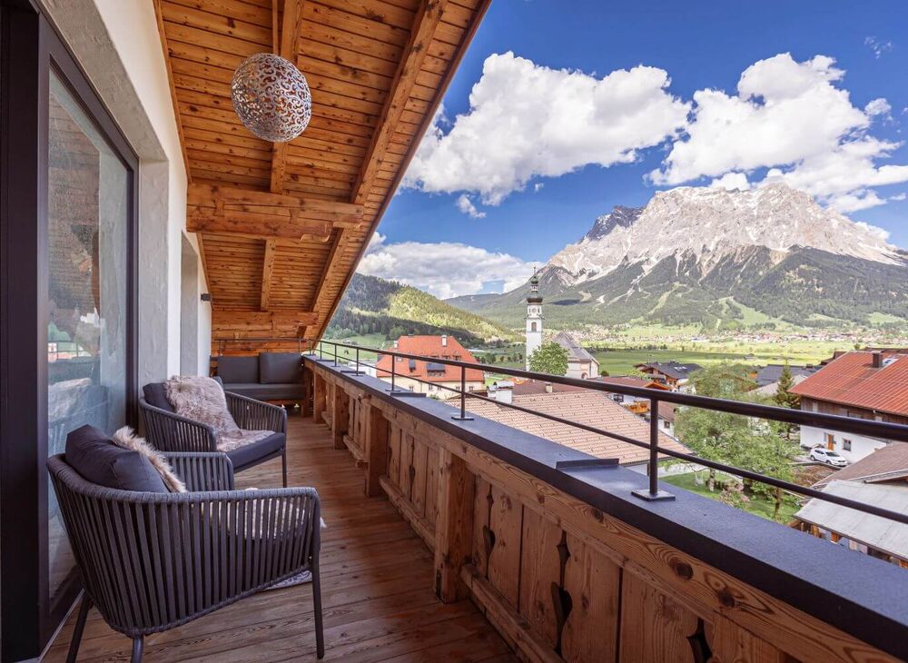 Zugspitze view from Zugspitz Suites Lermoos