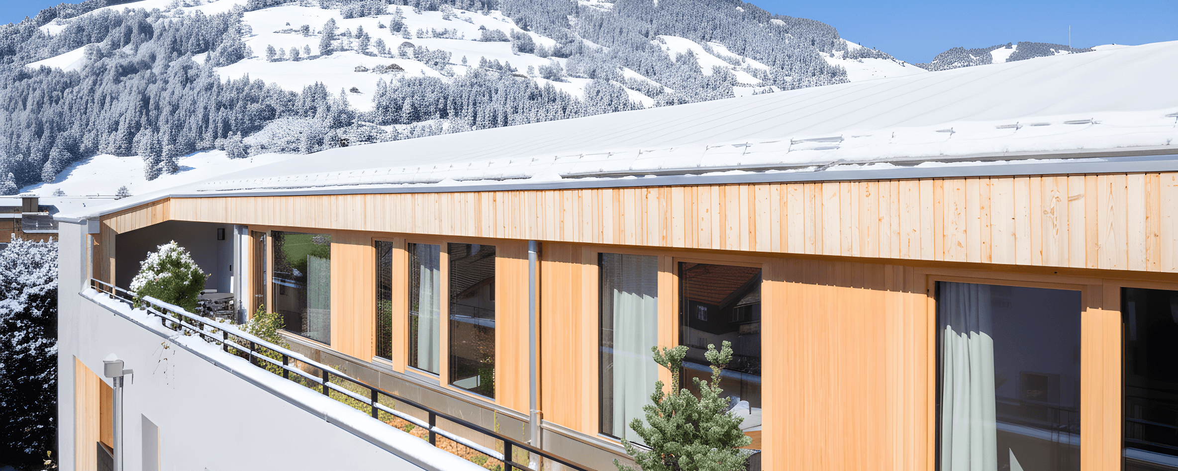 Chalet 104 Westendorf im Winter, schöne Schneelandschaft im Hintergrund