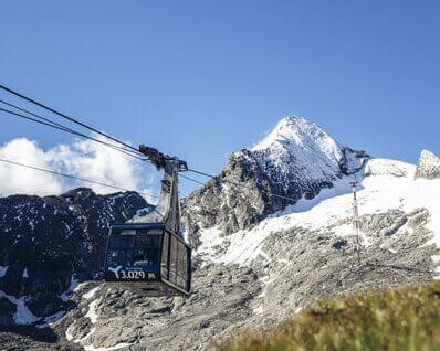 Pendelbahn vor dem Gipfel des Kitzsteinhorns