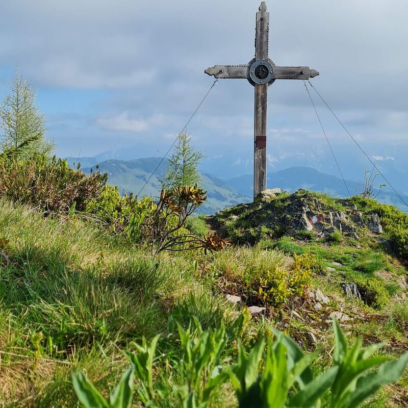 Gipfelkreuz auf der Bike & Hike Spiessnägelrunde