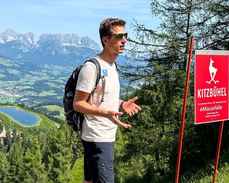 Hannes Reichelt an der Mausefalle auf der Streif im Sommer