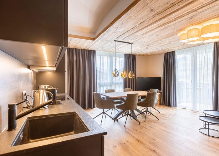 Küche und Essbereich - Superior Ferienwohnung mit 2 Schlafzimmern