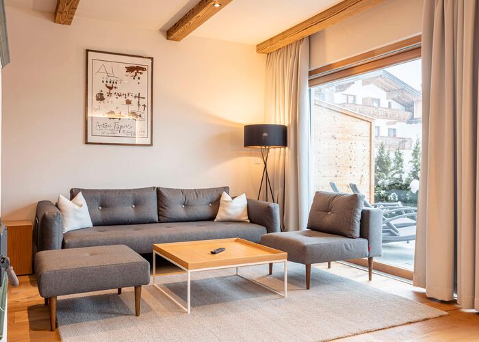 Wohnbereich Chalet Streif - Dorfresort Kitzbühel
