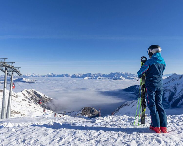 Herbstskilauf im Gletscherskigebiet