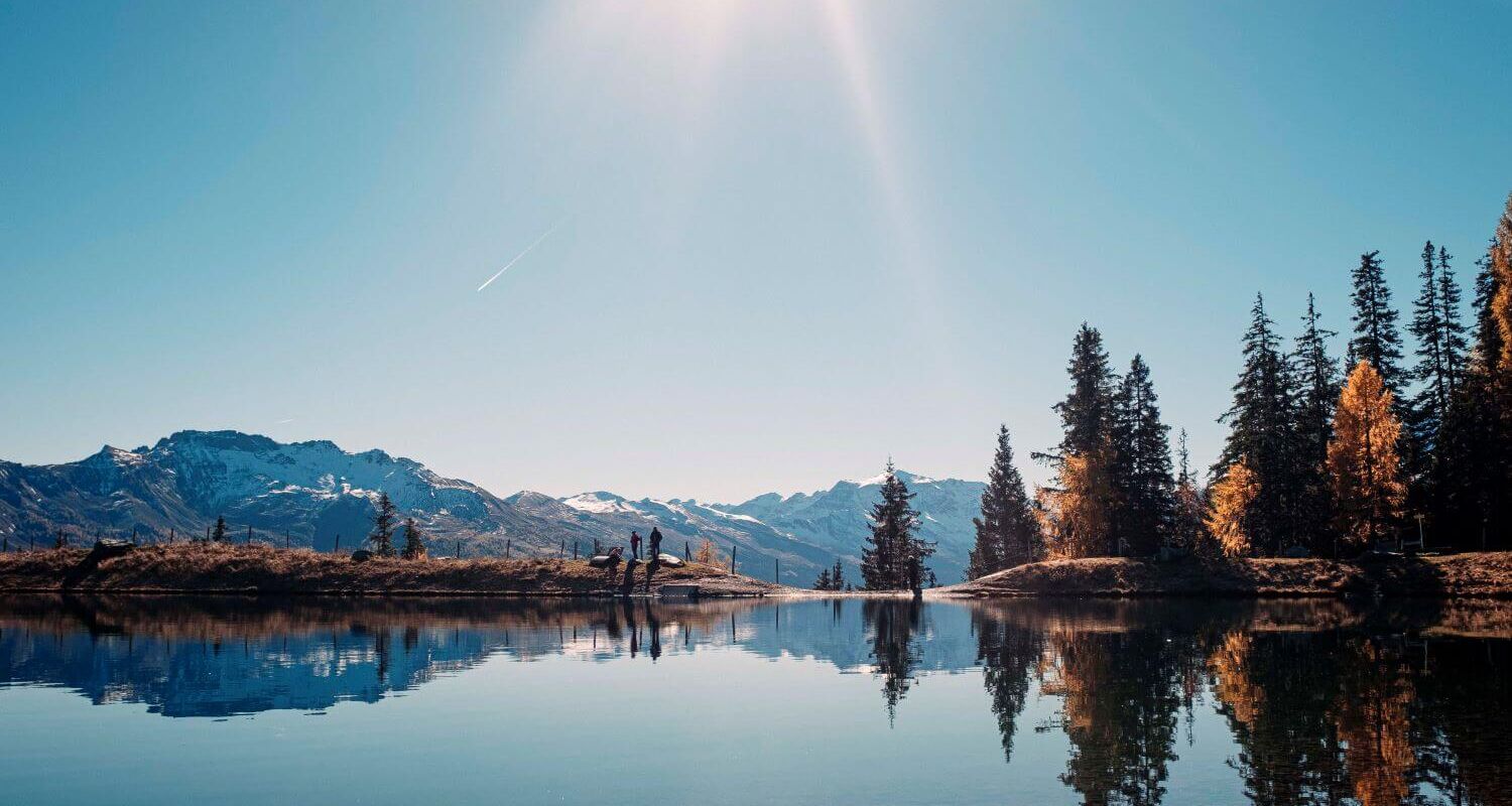 Speicherteich in Rauris im Herbst