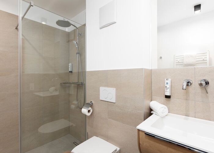 Badezimmer Bergresort Berwanger Hof