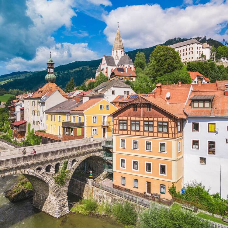 Blick auf Murau und die Mur